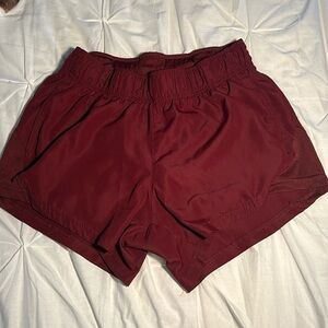 Women’s Burgundy Athletic Shorts